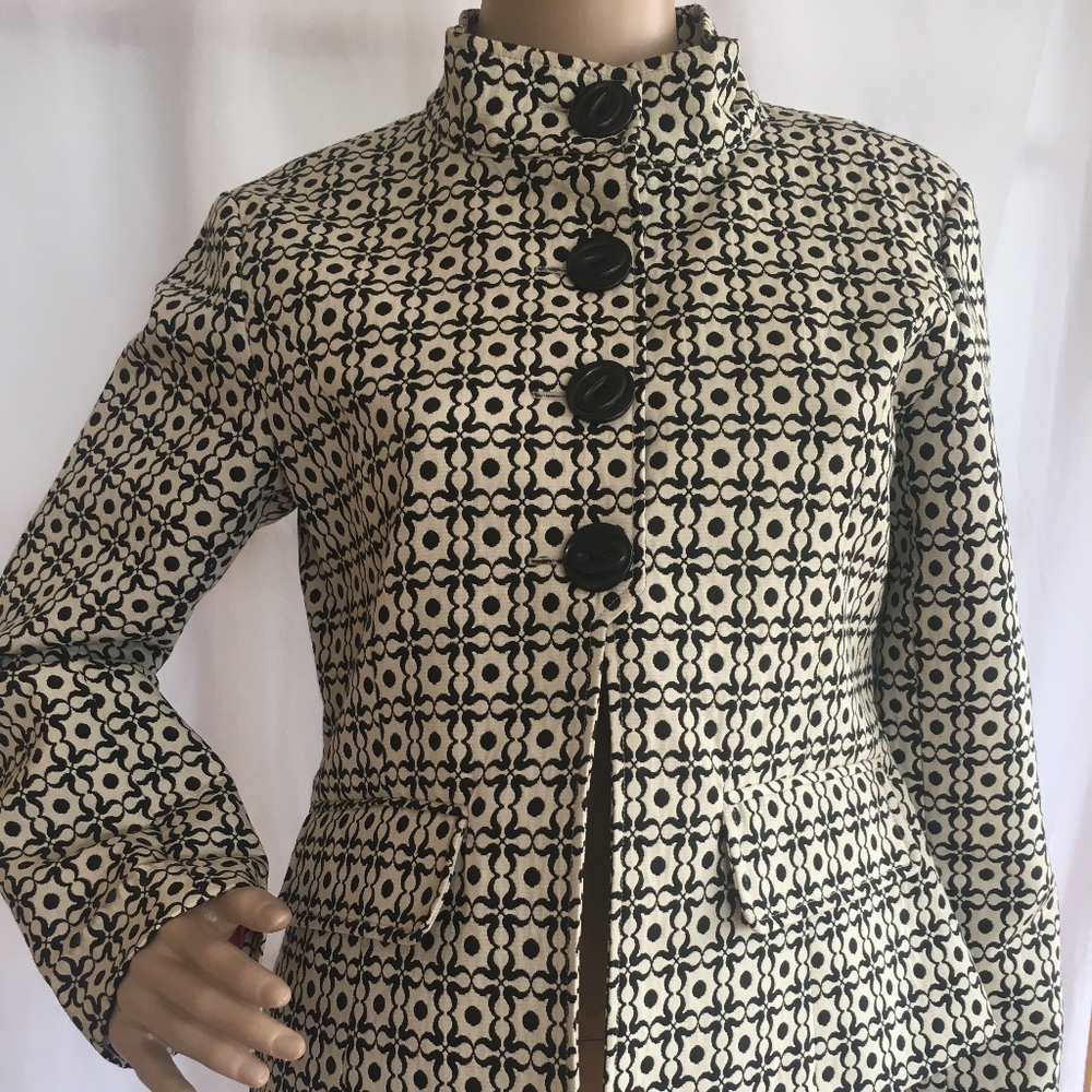 Maestro Black and White Pattern Jacket